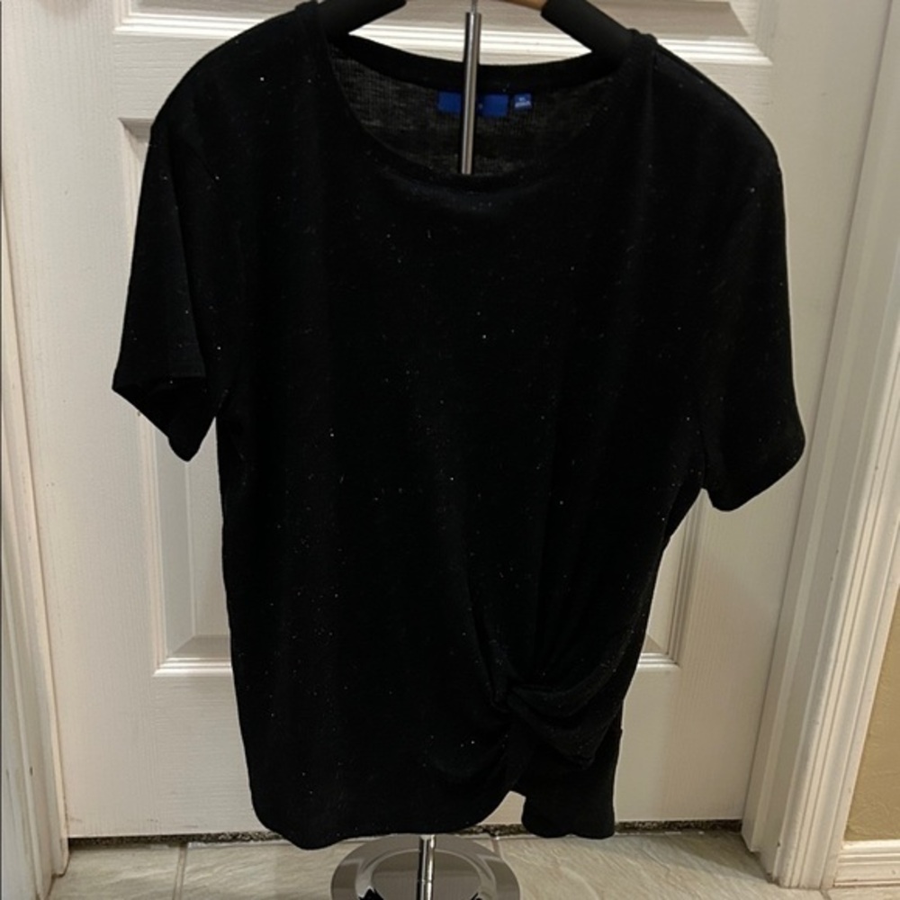 Apt. 9 Black Women's Crew Neck Sweater sparkling